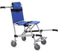 Sedia per scale, Sedia for scale pieghevole Ambulanza pieghevole leggera 3 Fibbie a sgancio regolabili Seggiovia Emergenza con sedia for trasporto a 4 ruote-Blu