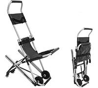 Sedia per scale, Sedia for scale Sedia for ambulanza pieghevole leggera in alluminio Trasferimento sedia for evacuazione di emergenza Barella for scale su e giù con cintura di sicurezza e 4 ruote