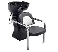 Sedia per shampoo e lavabo, con rubinetto per acqua calda/fredda, design ergonomico per un comodo lavaggio dei capelli, ideale per spa e salone di bellezza