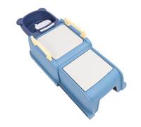 Sedia per Shampoo per Bambini a Scomparsa, Sedile da Bagno Regolabile per Bambini con Poggiatesta, Vasca e Corrimano, Poggiapiedi Antiscivolo, Collegamento Al di (BLUE)