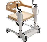 Sedia per Trasferimento Paziente, Sedia a Rotelle per Sollevamento Paziente Portatile per Casa, Sedia per Doccia da Bagno con Sedile Diviso a 180°, Sedia da Trasporto per Disabili Anziani, 290 libbre