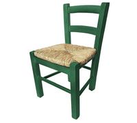 Sedia Piccola per Camino in Legno Massello VERDE 30x24x52 cm Taverna - 21F