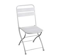 Sedia Pieghevole 44x53xh86 cm in Metallo Rovigo Bianco