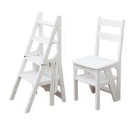 Sedia pieghevole a scala per biblioteca, sgabello a 4 gradini, espositore pieghevole e supporto per fiori per uso domestico, design versatile e salvaspazio