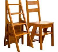 Sedia pieghevole a scala, sgabello portatile a 4 gradini, scala convertibile, doppio uso, supporto pieghevole per fiori