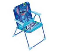 Sedia Pieghevole Bambini Stitch Disney 38x32x53 cm Poltroncina Mare e Giardino con Braccioli Tessuto 100% Poliestere Resistente Portata 30 kg Età 3+