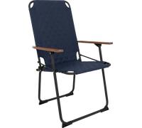 Sedia pieghevole bo-camp jefferson xl industrial con braccioli in bambù blu