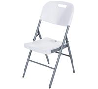 VERDELOOK Sedia Pieghevole in plastica HDPE, 45x50x88 cm, Bianco