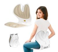 Sedia pieghevole con supporto lombare ergonomico, curva, per correggere la postura, sollievo dal dolore alla schiena, perfetta per pavimento, ufficio, compiti a casa, di piccole dimensioni, per
