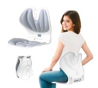 Sedia pieghevole con supporto lombare ergonomico, curva, per correggere la postura, sollievo dal dolore alla schiena, perfetta per pavimento, ufficio, compiti a casa, di piccole dimensioni, per