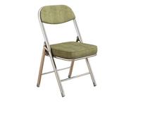 Sedia pieghevole - Cuscino ad alta densità spesso 5 cm, installazione senza attrezzi, pieghevole salvaspazio, supporto ergonomico per la schiena, modello in velluto a coste delicato sulla pelle [verde