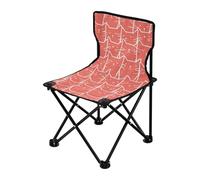 Sedia pieghevole da campeggio per adulti con simpatico gatto rosso in stile cartone animato, sedia pieghevole ultraleggera, borsa per il trasporto inclusa, sedia da viaggio per viaggi e campeggio