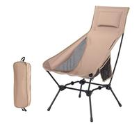 Sedia pieghevole da campeggio, ultraleggera, resistente, compatta, con supporto per la testa, per attività all'aperto, viaggi, spiaggia, picnic, festival, escursionismo