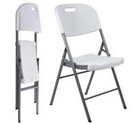 Sedia pieghevole da catering bianca 84x50x46 cm