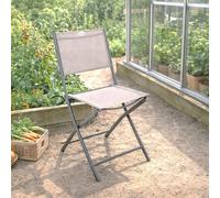 Hespéride - Set di 4 sedie da giardino pieghevoli Modula, marrone Tonka - Acciaio verniciato a polvere epossidica con finitura Texaline - Dimensioni 46 x 52 x 87 cm - Mobili da esterno pieghevoli