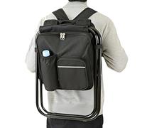 Sedia pieghevole da esterno, sedia portatile da esterno, zaino borsa termica da campeggio, reclinabile, per escursioni, viaggi, spiaggia, parco, festival, prato, picnic, cortile, portico, pesca