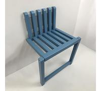 Sedia pieghevole da parete, in legno massello, con gambe di supporto, portata 154 kg, ideale per balcone, soggiorno o doccia