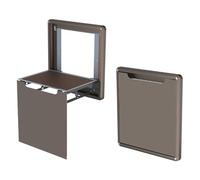 Sedia pieghevole da parete, panca invisibile in lega di alluminio, design pieghevole a 90°, ultra sottile, 4 cm, capacità di carico 200 kg, ideale per bagno e doccia