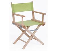 Sedia Pieghevole da Regista 43x60xH88 cm in Legno Naturale Tessuto Verde Acido