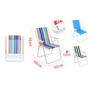 Sedia Pieghevole da Spiaggia, Leggera e Comoda, Colori Assortiti