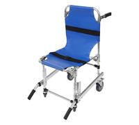 Sedia pieghevole di emergenza, per scale, con ruote universali, portata 160 kg, per salvataggio in caso di emergenza (blu)
