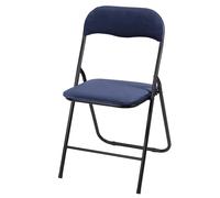 Sedia pieghevole effetto velluto blu