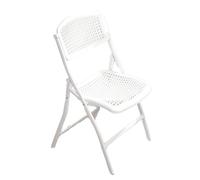 Sedia pieghevole ergonomica, compatta e portatile, in plastica, per casa, ufficio, scuola e sala conferenze, capacità 150 kg, elegante, colore bianco, 1 pezzo