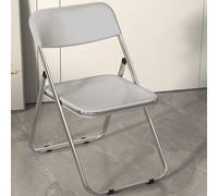 Sedia pieghevole imbottita, comoda sedia grigia per interni ed esterni, design leggero e resistente