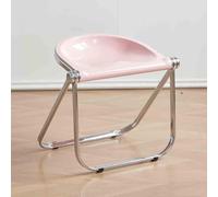 Sedia pieghevole impilabile in acrilico, sgabello ergonomico trasparente per casa, cucina e feste, design portatile senza braccioli