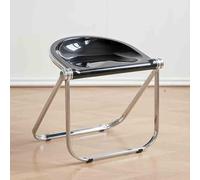 Sedia pieghevole impilabile in acrilico, sgabello ergonomico trasparente per casa, cucina e feste, design portatile senza braccioli