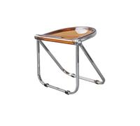 Sedia pieghevole in acrilico, spesso senza braccioli, sgabello da bar per casa, ufficio, soggiorno, sala da pranzo e uso esterno, elegante seduta gialla