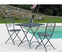 Sedia Pieghevole in Ferro Color Antracite MALIGI Home MG/Atlante
