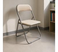 SEDIA PIEGHEVOLE IN METALLO E PVC SABBIA