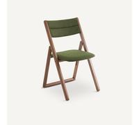 Sedia pieghevole in noce Camminata, design di Emmanuel Gallina Verde TU