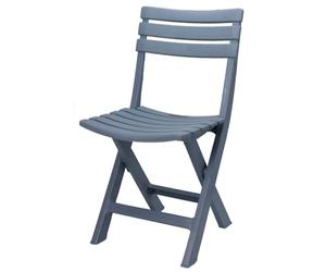 Sedia pieghevole in robusta plastica, sedia da giardino colorata, da bistro, sedia da balcone, sedia da campeggio