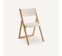 Sedia pieghevole in rovere Camminata, design di Emmanuel Gallina Beige TU