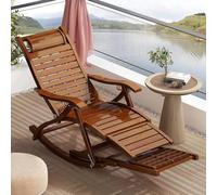 Sedia Pieghevole in Stile Medievale, Sedia a Dondolo, Schienale Regolabile | Sedia a Dondolo da Esterno, Sedia Pieghevole for Il Tempo Libero Reclinabile con Poggiapiedi(Brown,Style B)