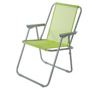 VERDELOOK Sedia Lanzarote Pieghevole da Spiaggia 52x44x75 cm, Lime Giardino Esterni