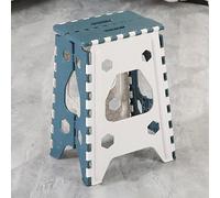 Sedia pieghevole leggera con manico, colore blu scuro, portatile, design stabile, per soggiorno, balcone, giardino, corridoio, camera da letto