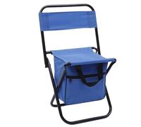 Sedia pieghevole leggera con scompartimento più fresco, sgabello multifunzione per pesca, design compatto per il campeggio e l'uso di caccia blu
