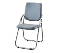 Sedia pieghevole leggera e imbottita, design durevole e resistente con pelle PU traspirante, per ufficio e casa, comoda sedia pieghevole grigia