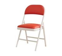 Sedia pieghevole multiuso, impilabile, portatile, per interni ed esterni, ideale per bar, fast food, eventi, facile da riporre e design flessibile (rosso)