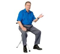 Sedia pieghevole per bastone da passeggio in lega di alluminio con sedile, 23 x 21 cm, bastone da passeggio pieghevole, 120 kg, funzionamento con un pulsante, leggera sedia pieghevole per anziani