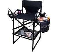 Sedia pieghevole per esterni, portatile, in alluminio, con poggiatesta e poggiapiedi, ideale per campeggio, prato e produzione cinematografica