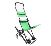 Sedia Pieghevole per Scale | Carico 159kg | Ruote con Freno | Piegata 112cm | Cinture di Sicurezza | Poggiatesta Regolabile | Per Emergenze, Ospedali & Trasporto Disabili
