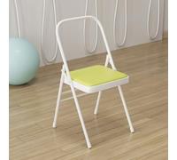 Sedia Pieghevole per Yoga,Sedia Ausiliaria per Yoga,Sedia Pieghevole in Metallo Iyengar,Sedia Portatile Rinforzata Senza Schienale Bianca 31,5 Pollici*18,5 Pollici*17,3 Pollici,Green