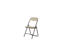 DecHome Set 6 Sedie Pieghevoli Metallo con Seduta PVC 43x47x78 Nero/Sabbia Polo