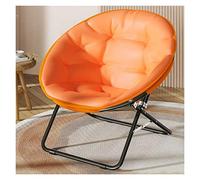 Sedia pieghevole portatile a forma di luna, comoda, per esterni e interni, struttura in metallo, sedia da campeggio e lettura, per camera da letto e soggiorno