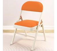 Sedia pieghevole portatile, colorata, imbottita, con struttura in metallo, leggera, per uso interno ed esterno, perfetta per casa e ufficio (bianco e ge)