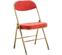 Sedia pieghevole portatile di lusso in velluto sedia da pranzo comoda sedia da reception con cuscino schienale sedia da interno sedia 130 kg di capacità di peso elegante mobili per la casa